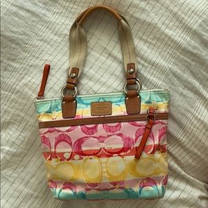 Colorful coach handbag